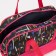 Road bag on lightning, 3 outer pockets, long belt, pink color