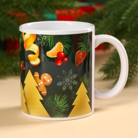 Gift set “Believe in Miracles”: black tea, taste: mulled wine, 50 g, mug 300 ml., Socks 36 - 39 size-4