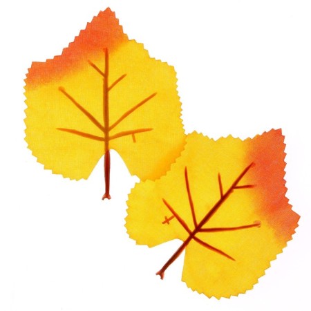Decor "Autumn sheet" set of 20 pcs., Size 1 pc. - 7 × 10 × 0.2 cm, yellow color-3