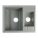Curler for a kitchen made of stone Zein 190/Q8, 612x505 mm, rectangular, overflow, dark gray color