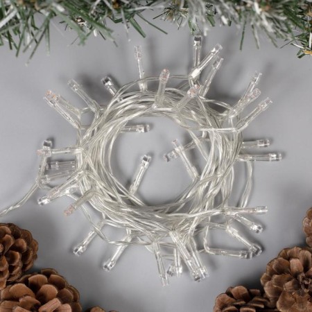 Garland “thread” 4 m, IP20, transparent thread, 40 LED, red glow, 2 modes, AAH3-1