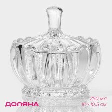 Glass Sugar Glass Lubava, 250 ml, 10 × 10.5 cm
