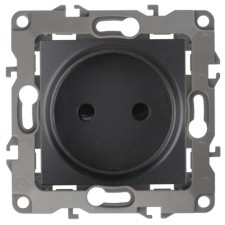 2p socket, 16A-250V, IP20, era12, anthracite