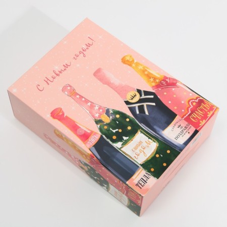 Folding box "Champagne", 16 x 23 x 7.5 cm, New Year-3