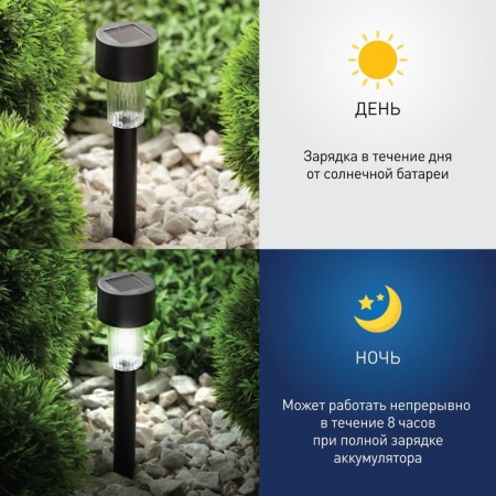 Lamp on the solar battery "Era", 30 cm, IP54, 1LED, 1rezh, white-8
