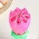 Candle for the cake musical "Bud", spinning, pink, 14.5 cm