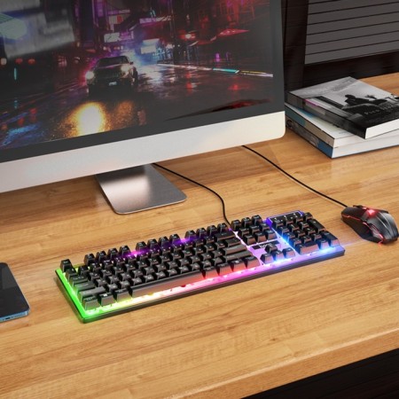 Keyboard set and mouse Hoco GM18, game, wired, membrane, 1000 dpi, black-9