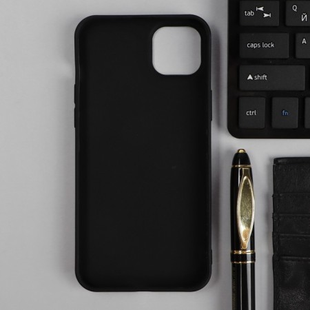 Case for iPhone 14 Plus, silicone, matte, black-1