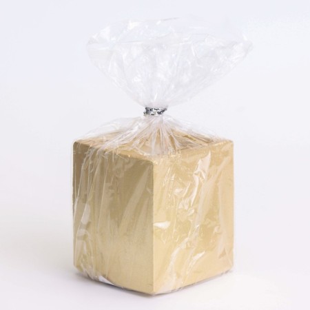Candle "Square" in a candlestick of gypsum, 5x6cm, gold-3