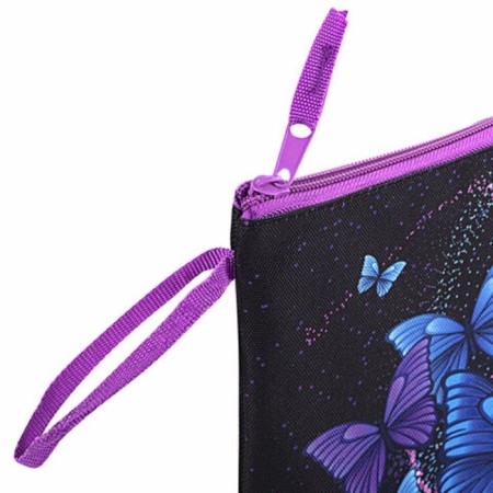 Brauberg A5 notebook folder, 1 compartment, polyester, on a zipper, with a pen, Fly Aways, 271499-3