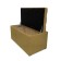 Puff with a lid and weighting, 800 × 400 × 420 mm, Bahama plus matting, yellow color