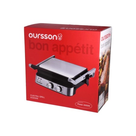 Electric grill Oursson EG2035S/BL, 2000 W, anti -stick coating, black-12