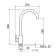 RMS SUS124-017F kitchen mixer, single-leaf, high spout, stainless steel