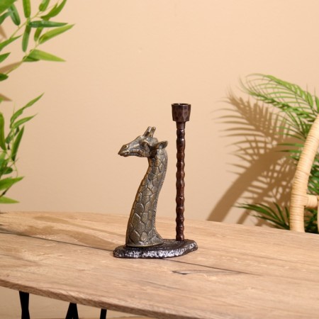 Giraphic candlestick aluminum 14.5x9.5x24 cm-3