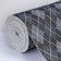 Bathroom rug "rhombus", width 65 cm, roll 15 m, gray-black color