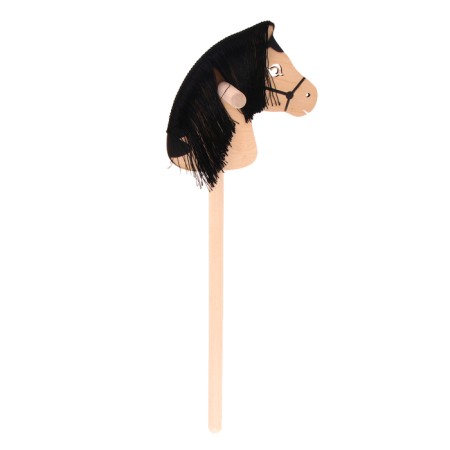 Toy "Horse on a stick" with hair, length: 66 cm-1