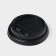 Plastic disposable lid for a glass black, with a valve, d = 9 cm