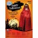 Carnival cloak with a hood, a web on red, satin, length 85 cm + mask