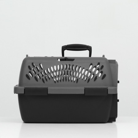 Carriage for animals with a plastic door, 40 x 32 x 26, gray-2