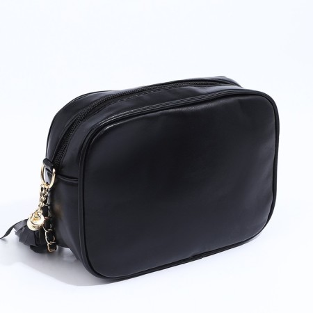Bag Cross-Bodi with a zipper, black color-3
