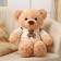Soft toy "Bear", in a jacket, 50 cm, beige color