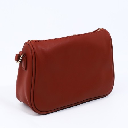 Cross-Bodi Bag on a zipper, brown color-1
