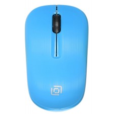 Мышь Оклик 525MW черный/голубой оптическая (1000dpi) беспроводная USB для ноутбука (3but)
