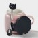 Ceramic mug with a spoon "Good morning", 450 ml, pink color