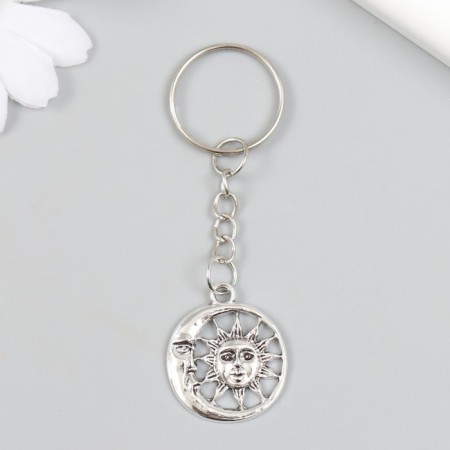 Frill metal "Sun and month" silver 2.4x2.8 cm