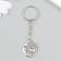 Frill metal "Sun and month" silver 2.4x2.8 cm