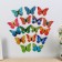 Magnet Plastic "Butterfly with gold glitter" double wings, mix 10x7 cm