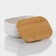 Storage container with lid LADOM "Naturel", 11 × 7.5 × 5 cm, white color