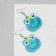 Acryl Earrings "Frogs" of the Queen, Colored in Silver