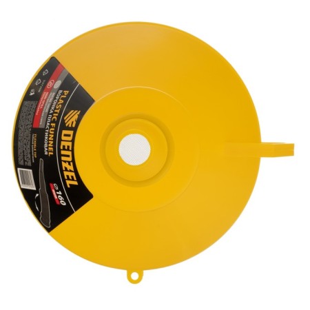 Plastic funnel Denzel, 160 mm with a metal sieve, impotion and flexible tip 9880-4