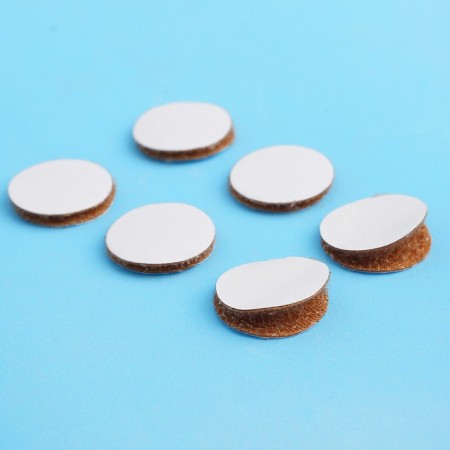 Velcro on a glue basis "Circle", set of 30 pcs., Size 1 pc. 2 cm, brown color-1