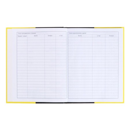 Universal diary for grades 5-11 Black & Yellow, solid cover, glossy lamination, 48 sheets-4
