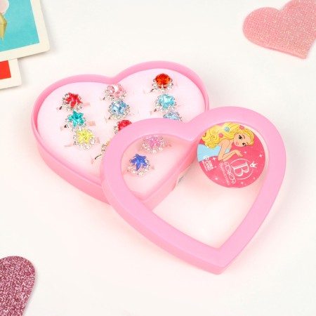 Rings Children's set of 12pcs "Chosulka" geometry, color mix, mix form in silver, b-r