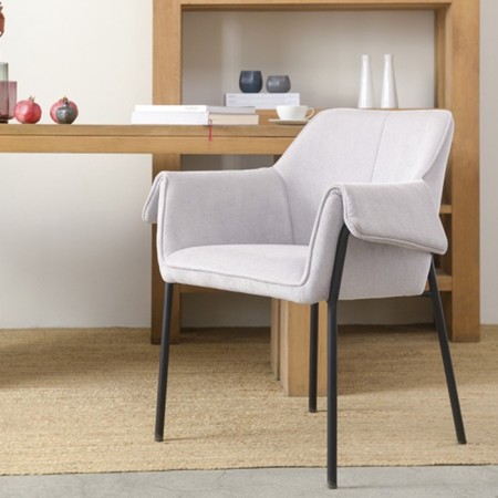 Aline chair, 550 × 700 × 830 mm, Shenill, light gray color-14