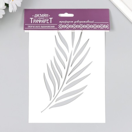 Plastic stencil "branch" 24x16 cm-2