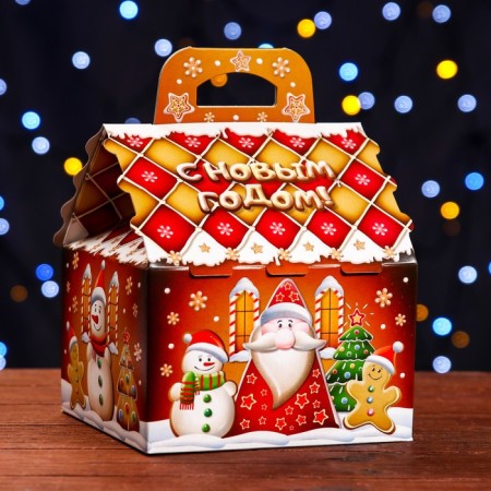 Gingerbread gift box 16 x 16 x 22 cm