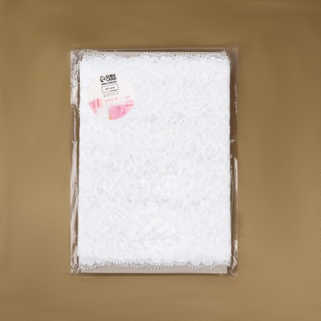 Lace elastic fabric, 185 mm × 2.7 ± 0.5 m, white color-3