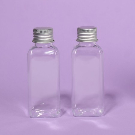 Storage set, 2 bottles of 50 ml, 9 × 3 cm, silver/transparent color-5