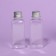 Storage set, 2 bottles of 50 ml, 9 × 3 cm, silver/transparent color