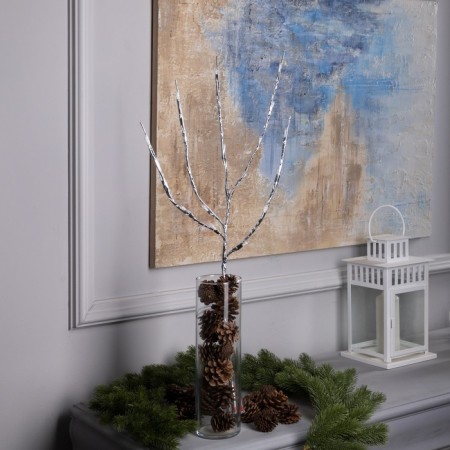 LED branch 70 cm, 20 LED, silver, AAH2 (not in the kit), white glow-2