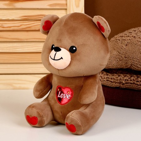 Soft toy "Bear", size 22 cm, brown color-1