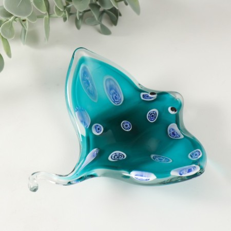 Suvenir Glass "Skat with points" under Murano glass 13.5x13.8x4 cm-2