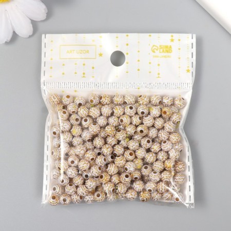 Beads for creativity plastic "Golden Web" set of 20 g 0.6x0.6x0.6 cm-4