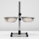 A stand with bowls, 2 x 1.5 l, height 50 cm, collapsible with an upper latch, chrome