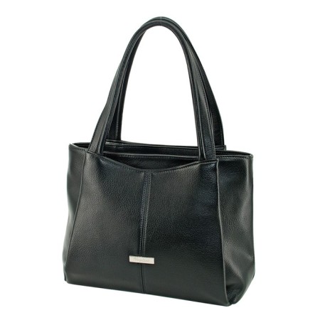 Female bag, artificial leather, black 33x11x26 cm