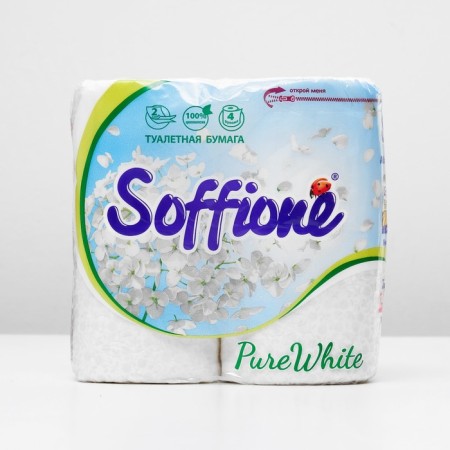 Soffione Pure White toilet paper, 2 layers, 4 rolls